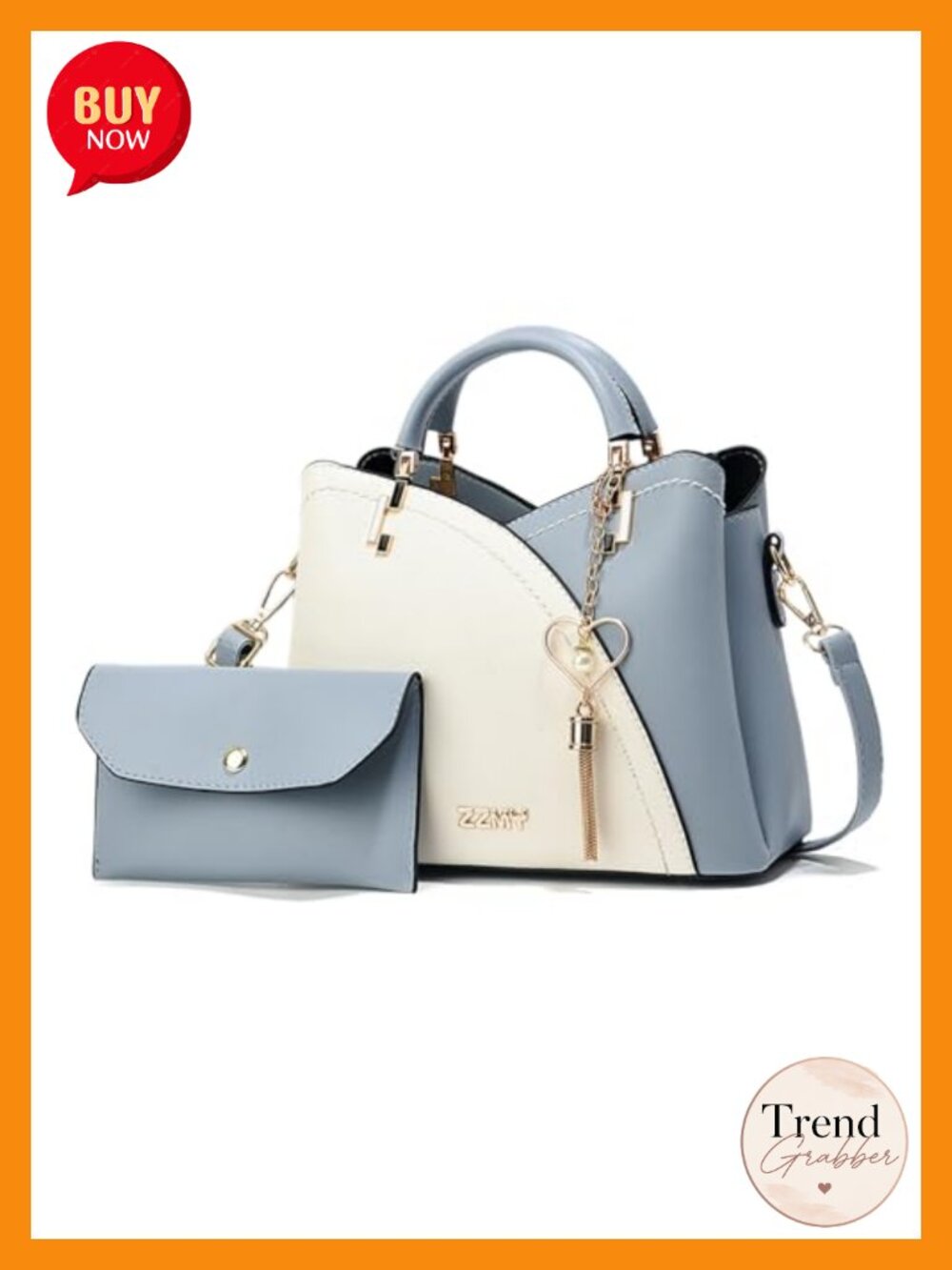 Women Top Handle Handbag Shoulder Crossbody Bag with Elegant Pendant